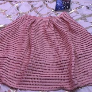 Salmon pink skirt